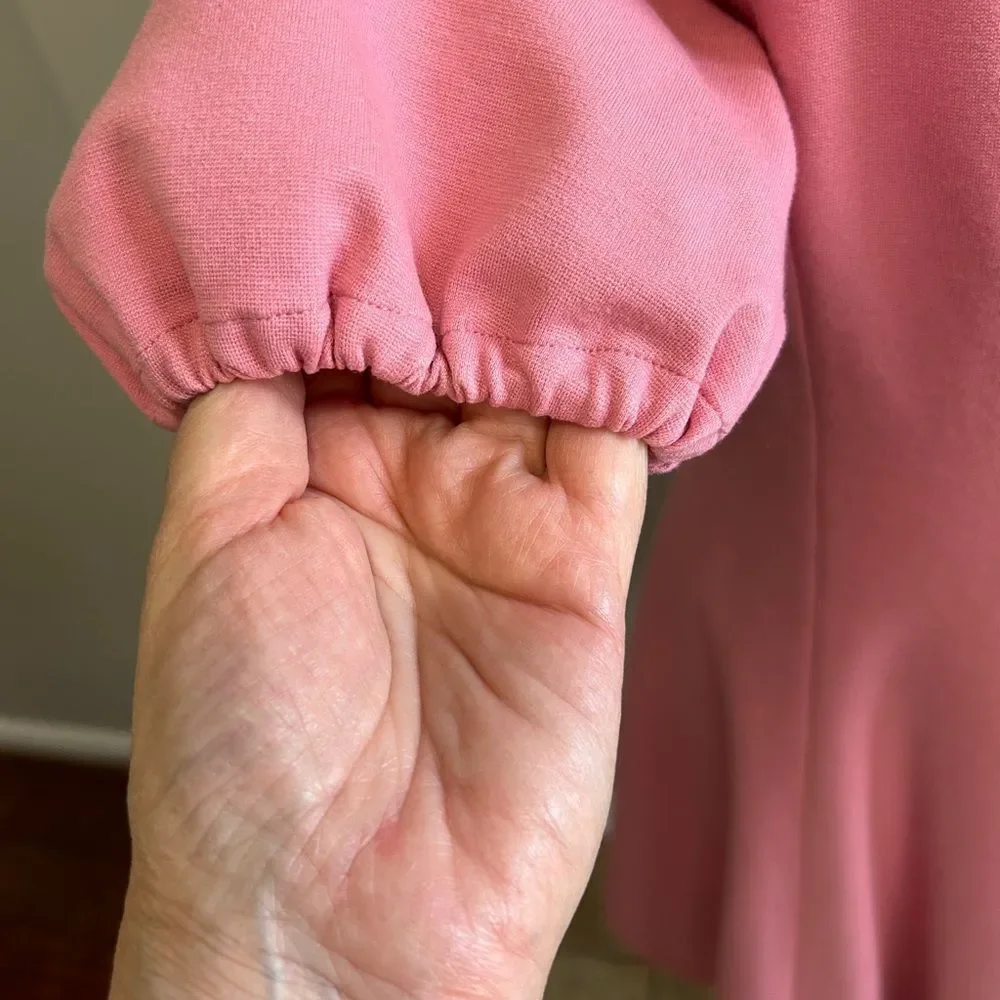 Kate Spade Pink Ponte Puff Sleeve Dress